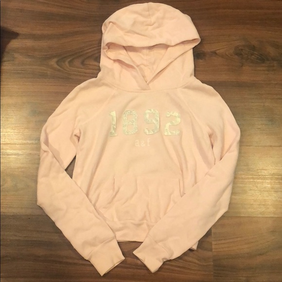 ABERCROMBIE LIGHT PINK HOODIE - Picture 1 of 4